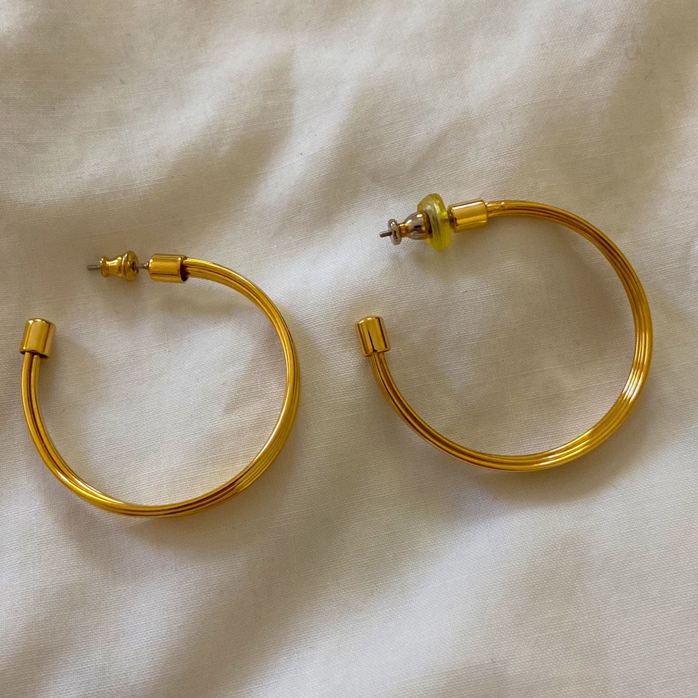 Gold Hoop Earrings - Picture 3 of 6